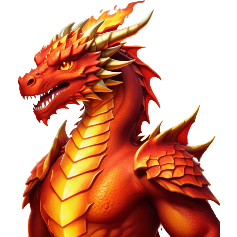 cinematic-noble-fierce-fire-dragon-portrait-emoji,-poised-and-imposing,-with-a-muscular,-scaled-body-ablaze-in-fiery-hues-of-crimson,-molten-orange,-and-molten-gold,-and-intense,-burning-eyes-that-mirror-the-heart-of-a-volcano;-rendered in detail emoji