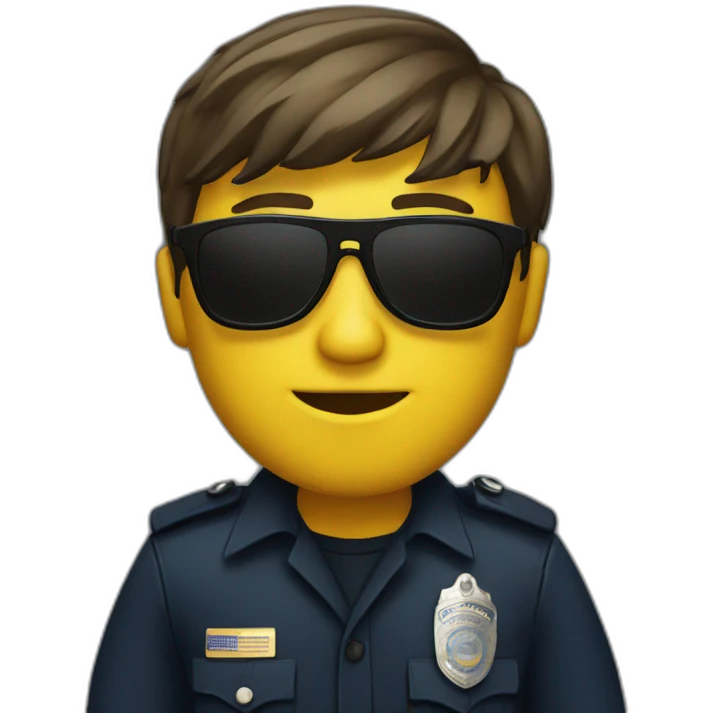 Police wearing sunglassess emoji