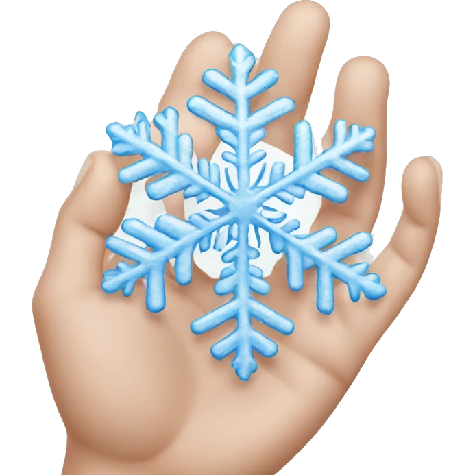 snowflake in the palm of your hand emoji
