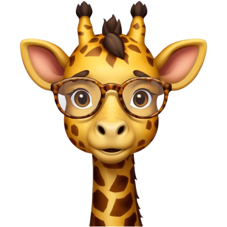 giraffe with glasses emoji