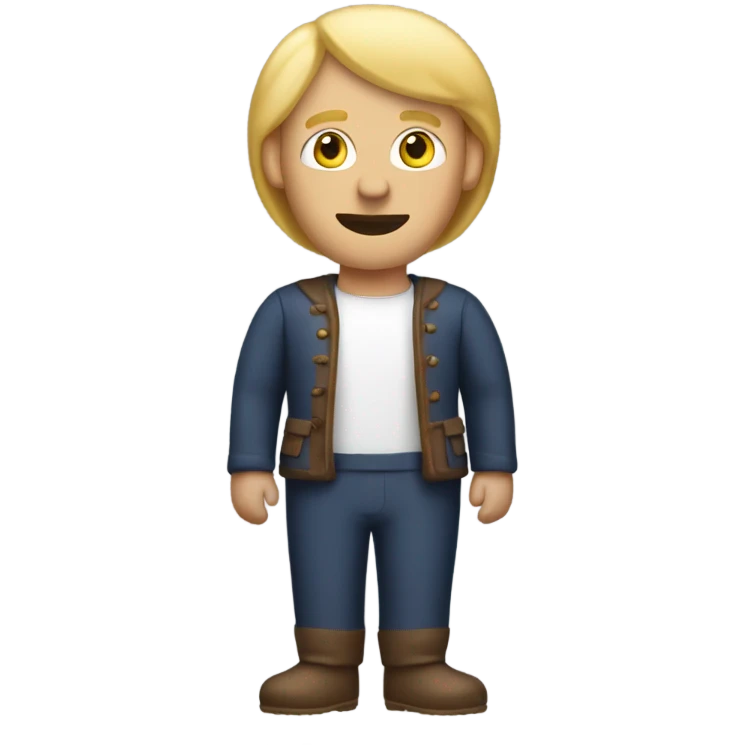 Blonde hair man that is in a sausage suit emoji