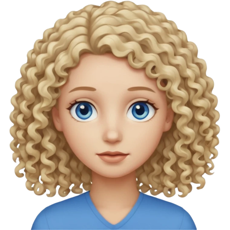 Curly blond blue eyes. Long hair cool beige blond. Longer hair beige ash blonde. emoji