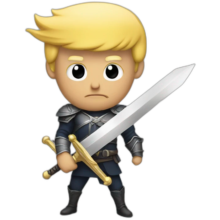 trump hold a sword emoji