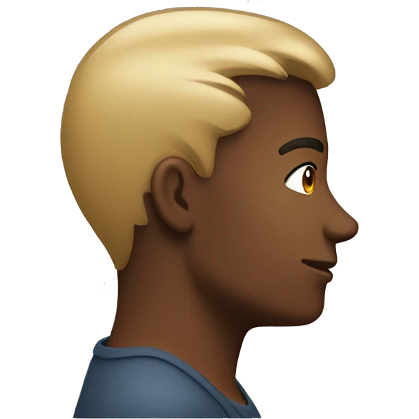 back profile with head turned to the side  emoji