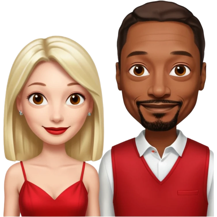  snoop dogg and elon musk in red dress emoji