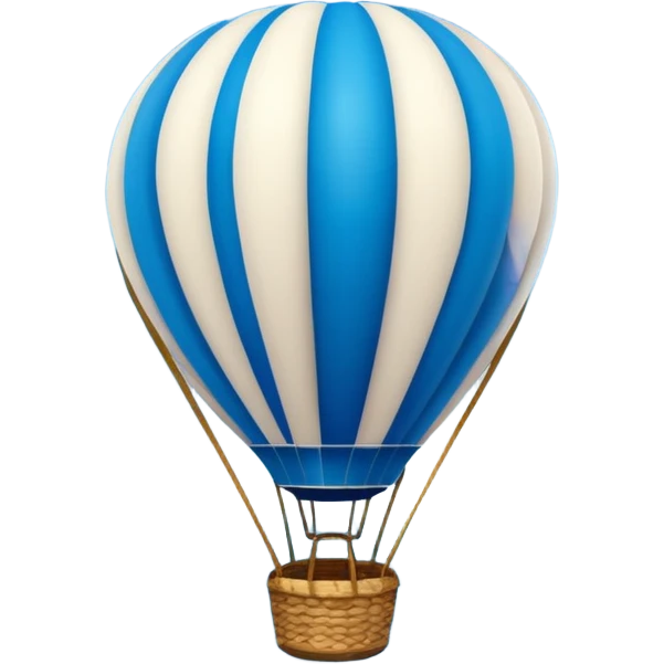 Hot air balloon above a scenic ocean emoji