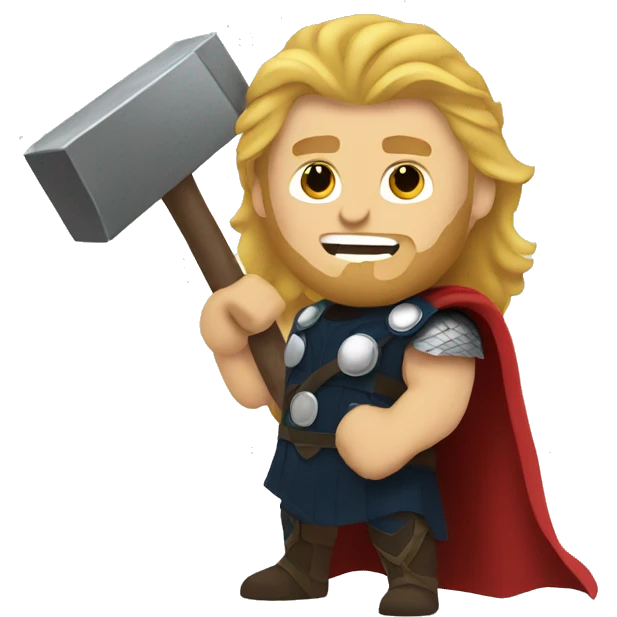Thor holding a hammer emoji