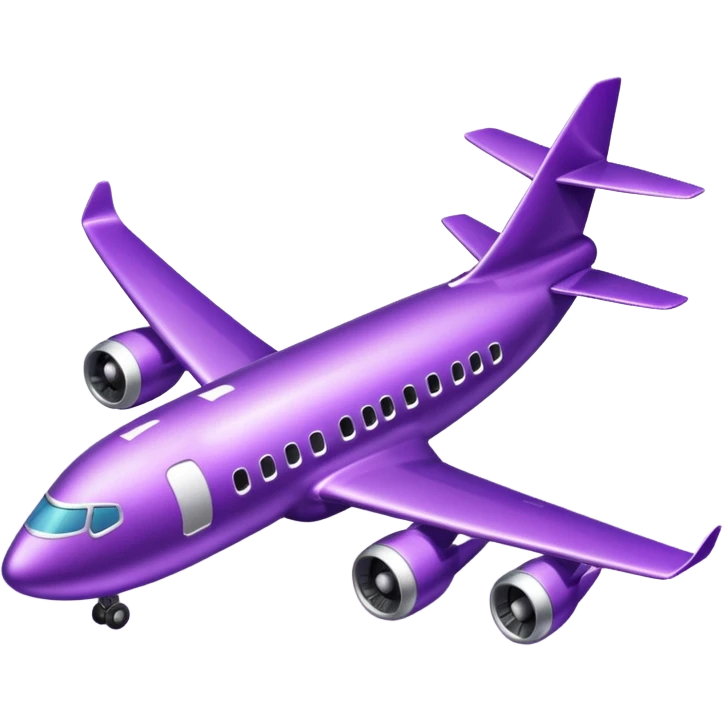 glitter purple avião emoji