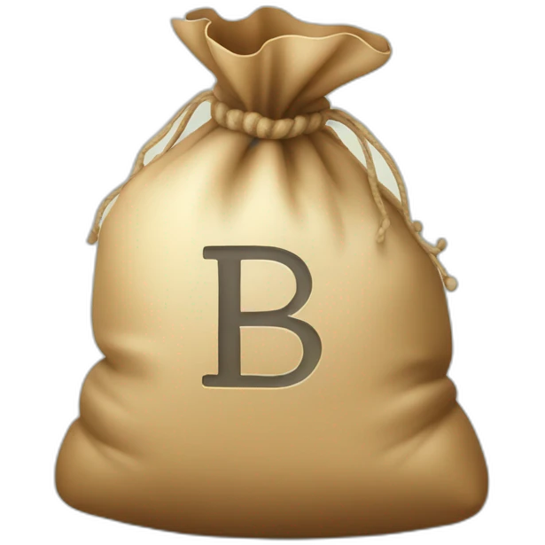 Money bag with letter ₸ in the center of the bag emoji