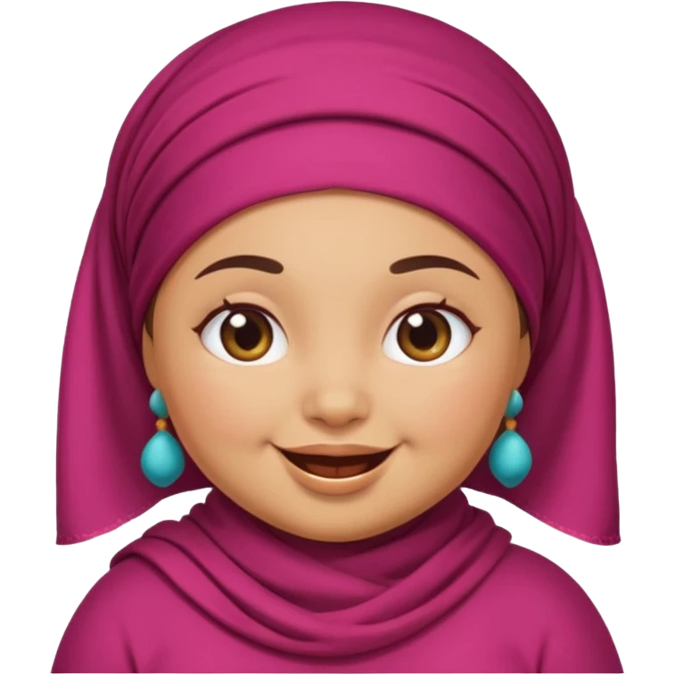 Cute emoji female chubby with a berry she is tan and moroccan  emoji