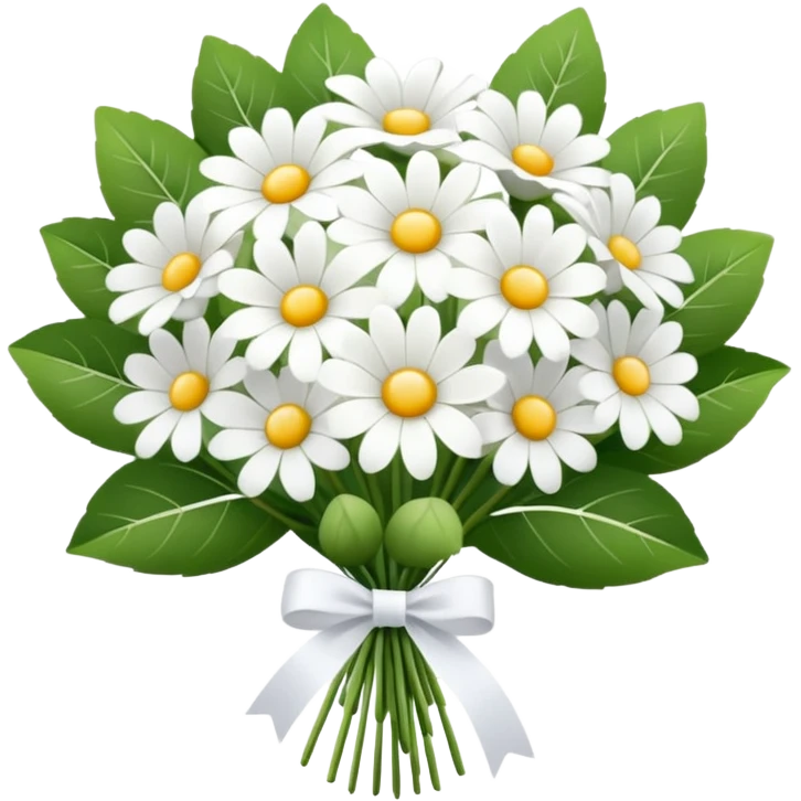 white flower Bouquet emoji