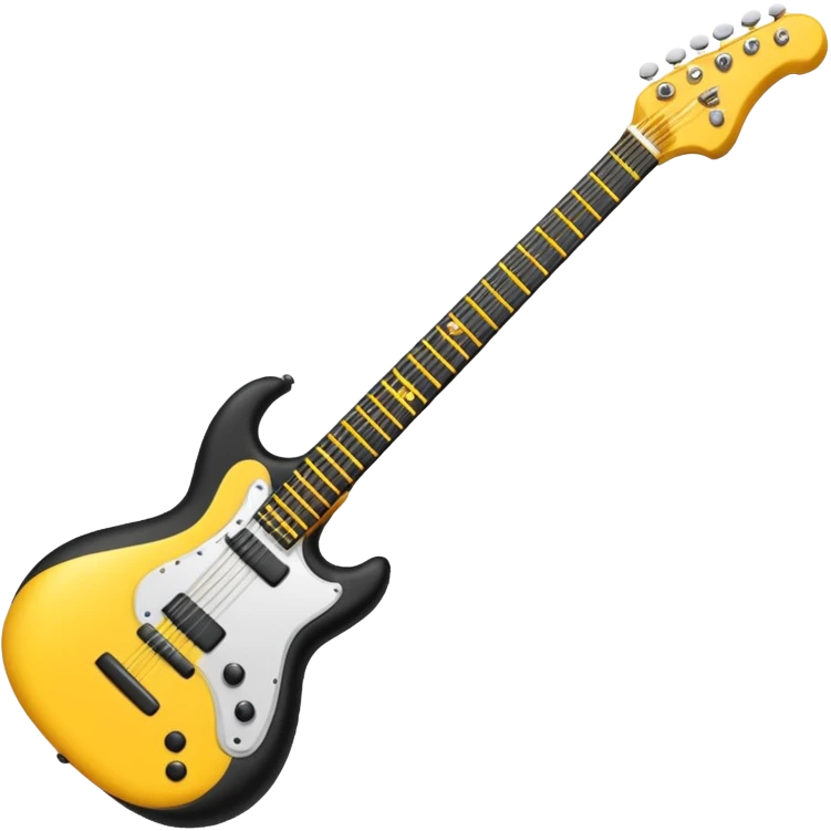 Bana elektronik gitar emojisi yap ama bir tane yüz emojisinin elinde olsun elektronik gitar siyah olsun  emoji