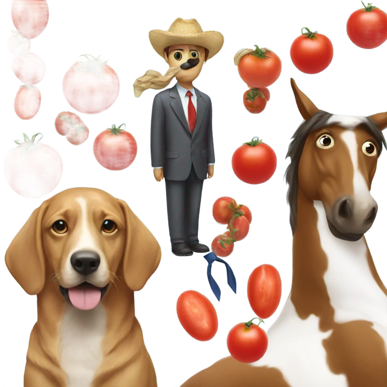 Dog Balloon Tomato Spy A Horse Wearing A Tie emoji
