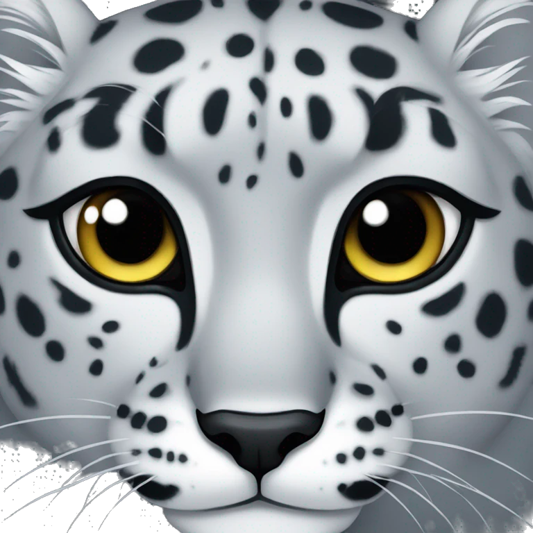 Snowleopard grey eyes emoji
