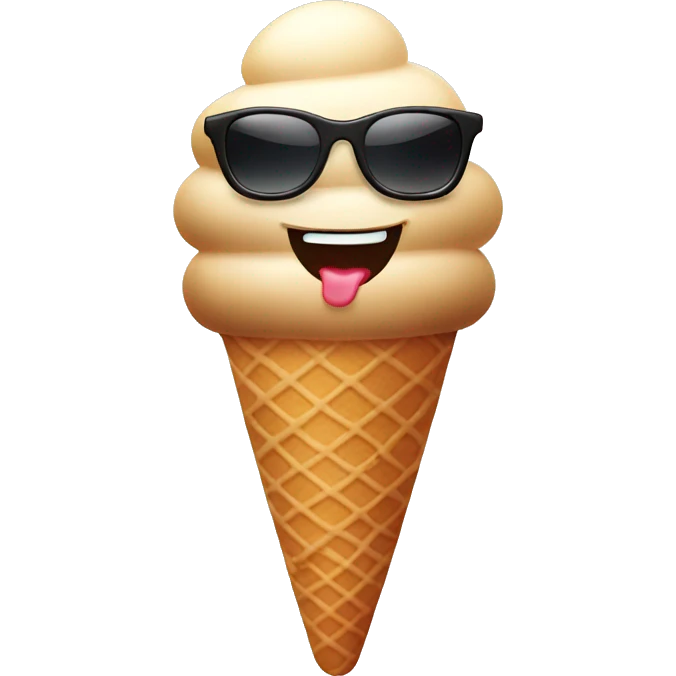Ice cream with sunglasses  emoji
