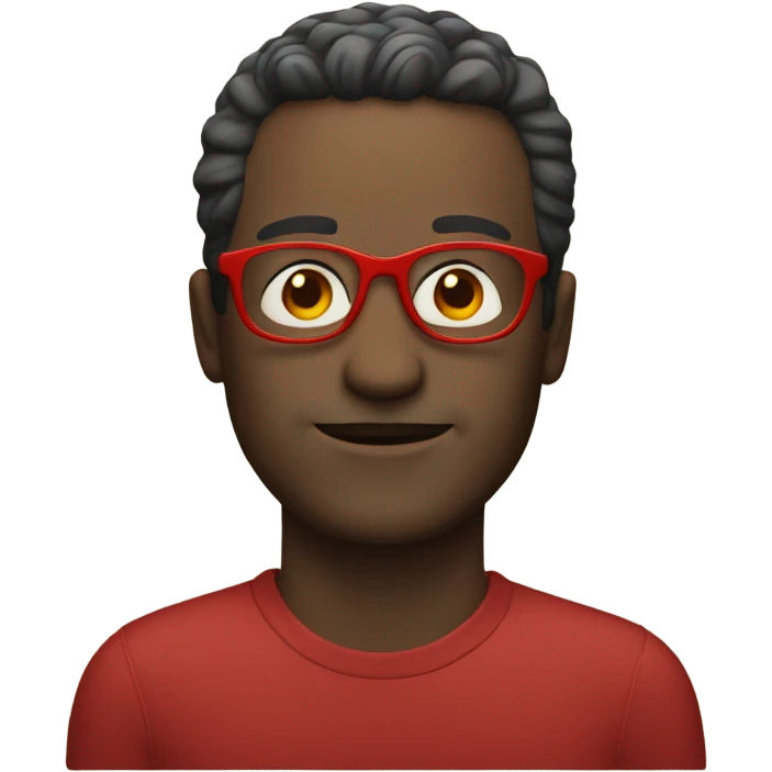 man with red glasses emoji