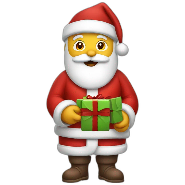 Santa giving a gift emoji
