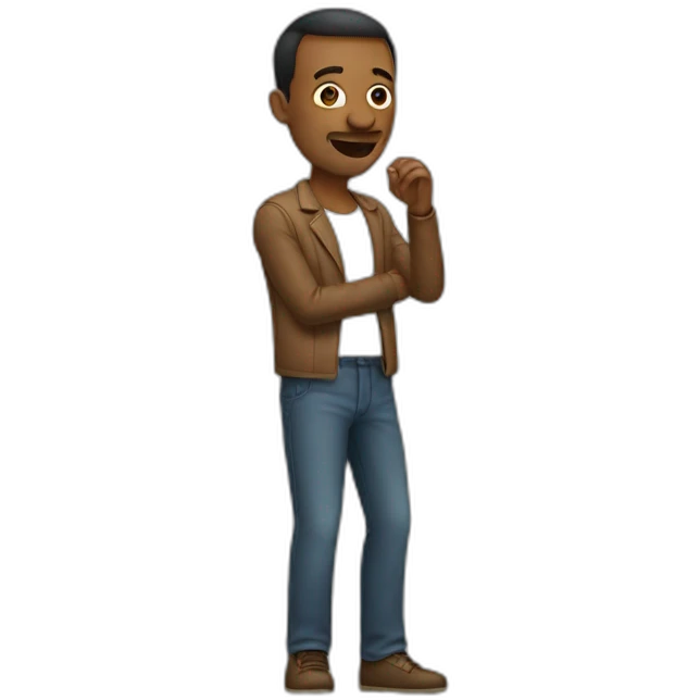 man doing a rizz emoji