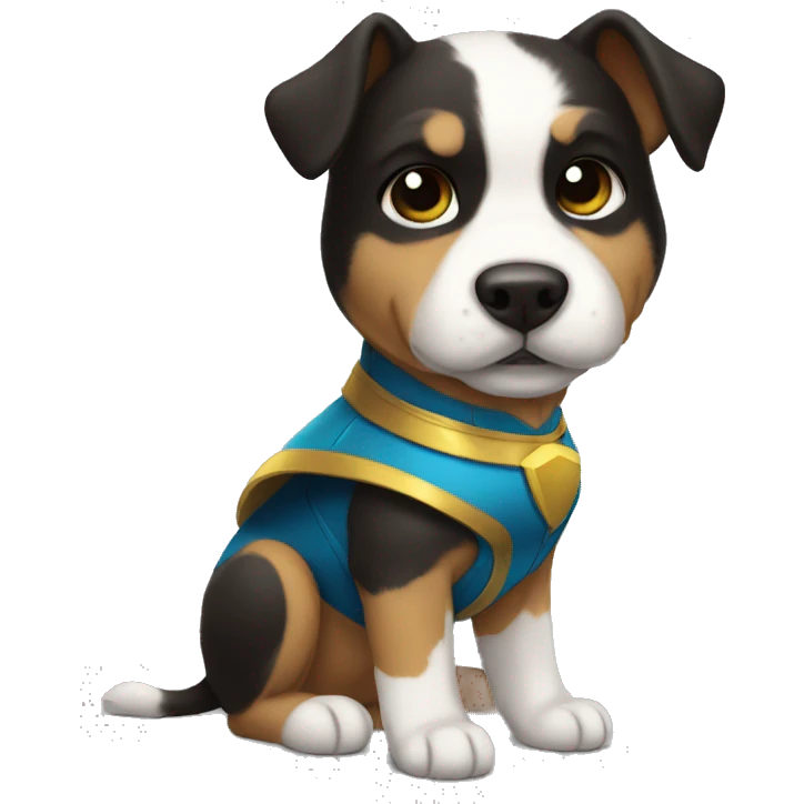 Superhero puppy emoji