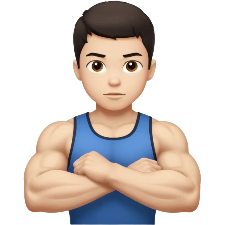 muscular teen boy with veiny hands arms and biceps emoji