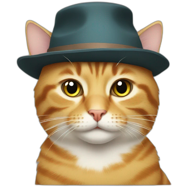 Cat with hat  emoji
