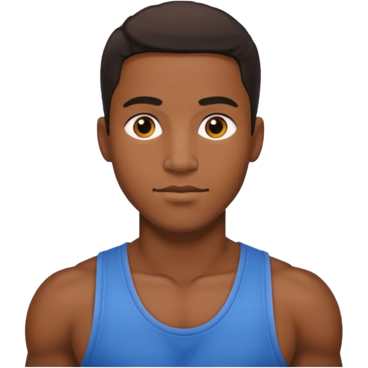 Black man with her shoulder emoji