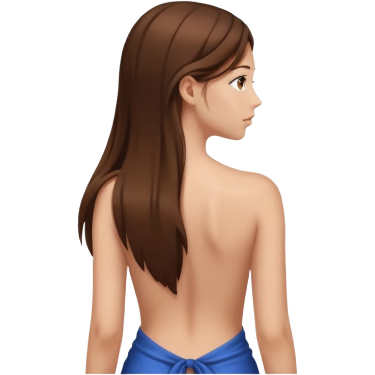 Girl without clothes back  emoji
