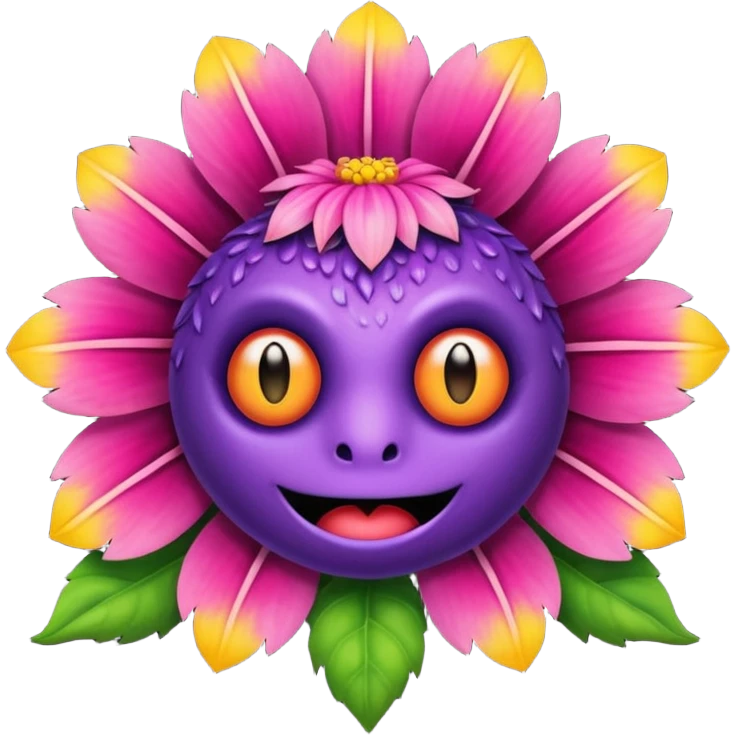 Çiçek canavarı emoji