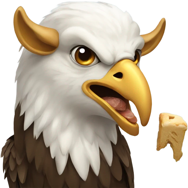 Eagle eating a goat  emoji