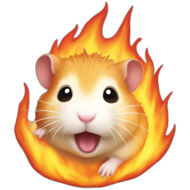 hamster on fire emoji