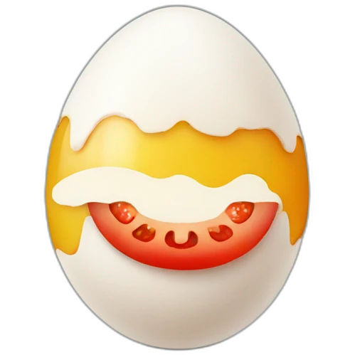 Egg with tomato emoji