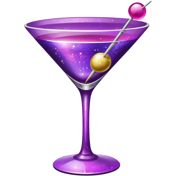 Purple Pink Galaxy Glitter Cocktail emoji