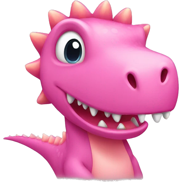pink dinosaur with bow emoji