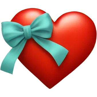 Red heart with bow emoji