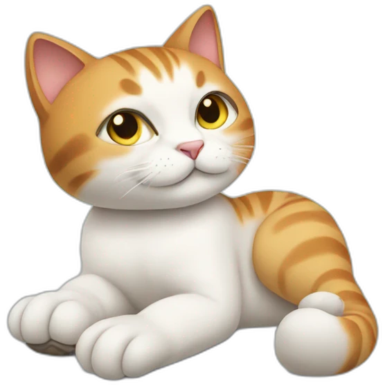 cat relaxing on feet emoji