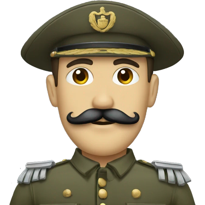 Soldado con bigote  emoji