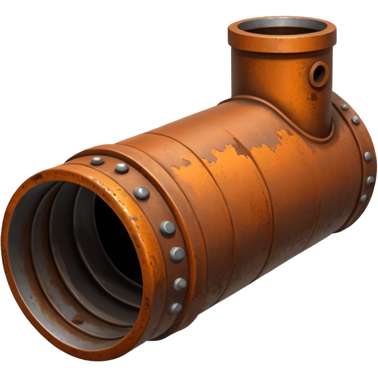 a steel sewer pipe from which wastewater flows out emoji
