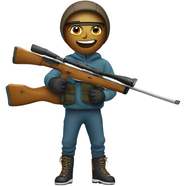 skier with rifle emoji