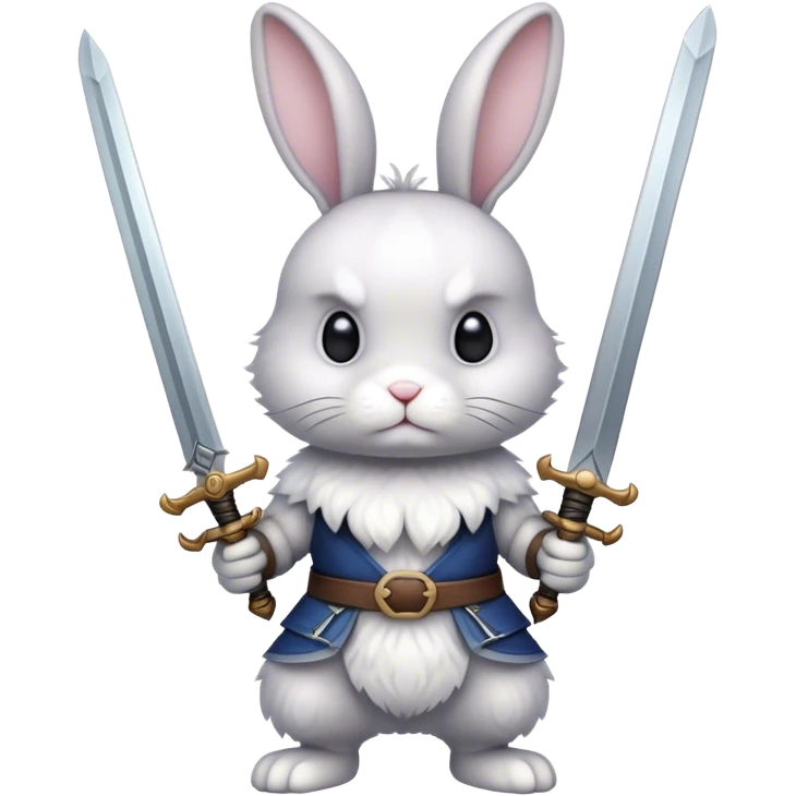 bunny with sword emoji