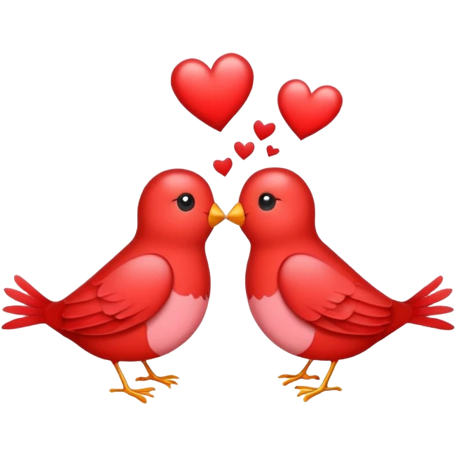hearts with birdies emoji