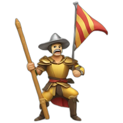 quijote lucha con molino de viento emoji