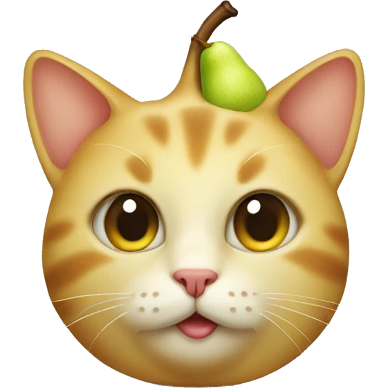 pear cat emoji