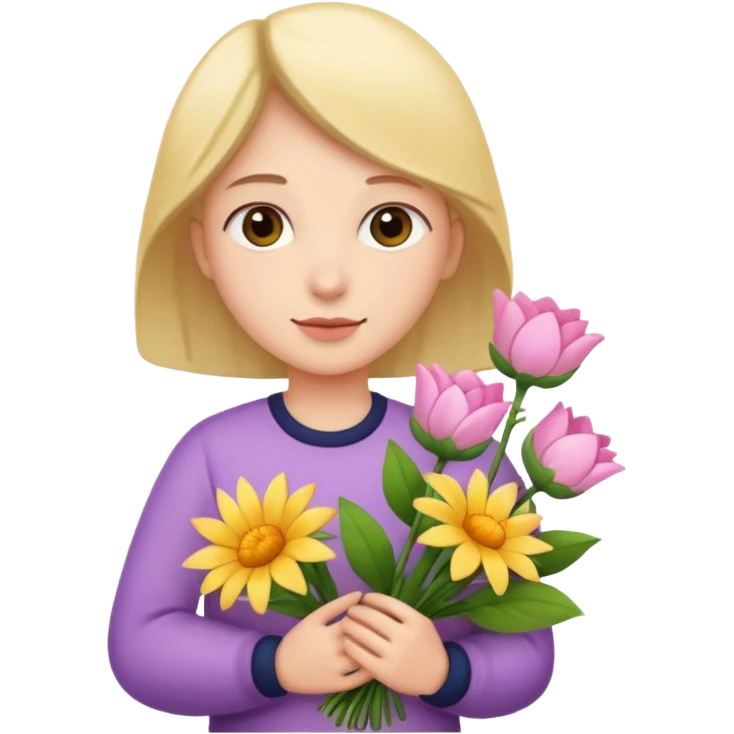 flower-bearing person emoji