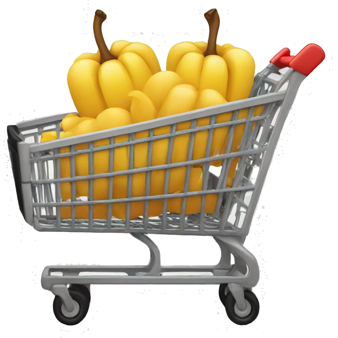 Shopping cart black emoji