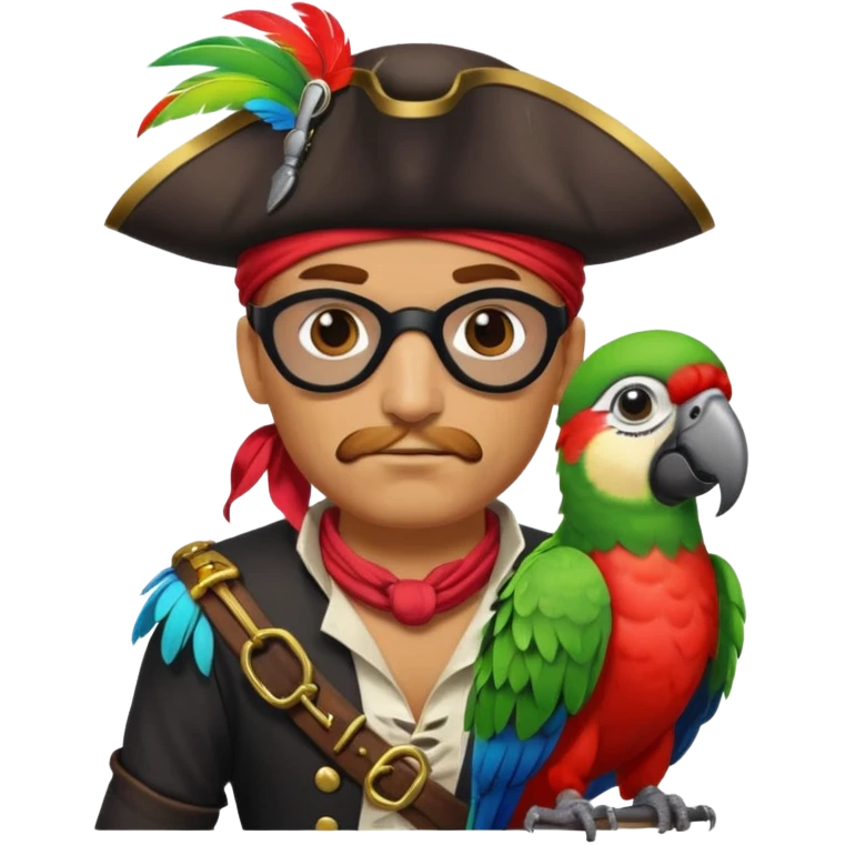 pirate and parrot emoji