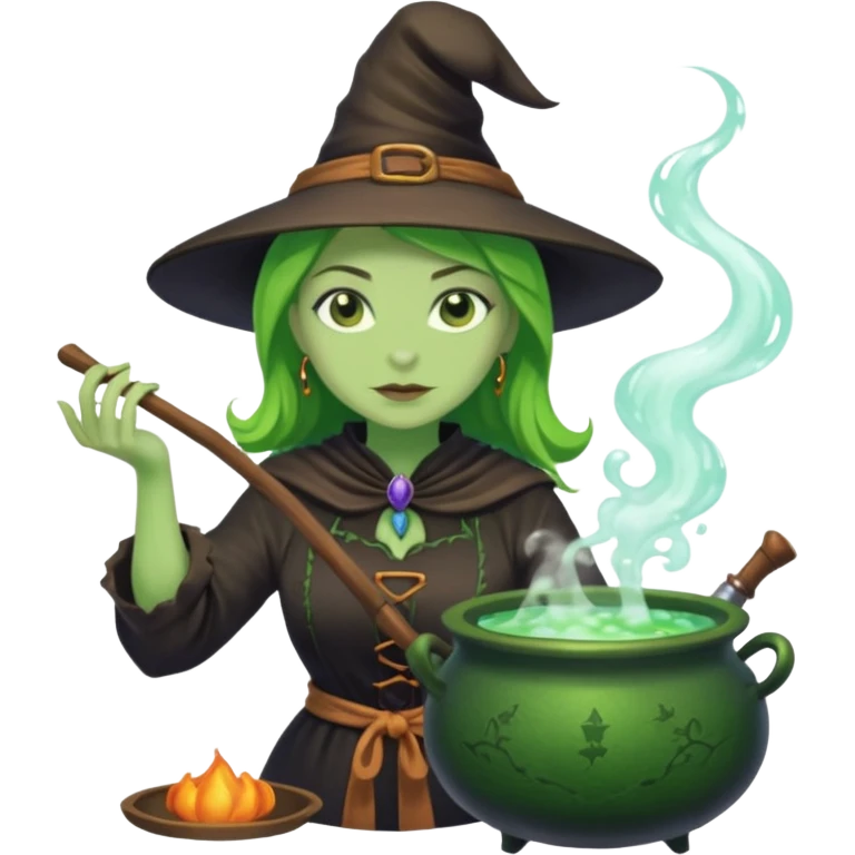 green witch cooking potion emoji