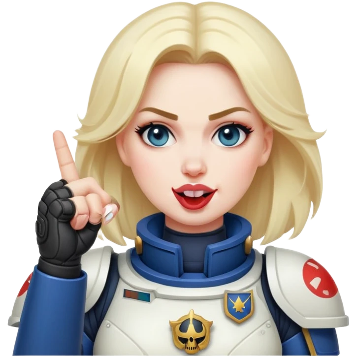 woman space marine crossed out middle finger and face with tongue out wink eye emoji