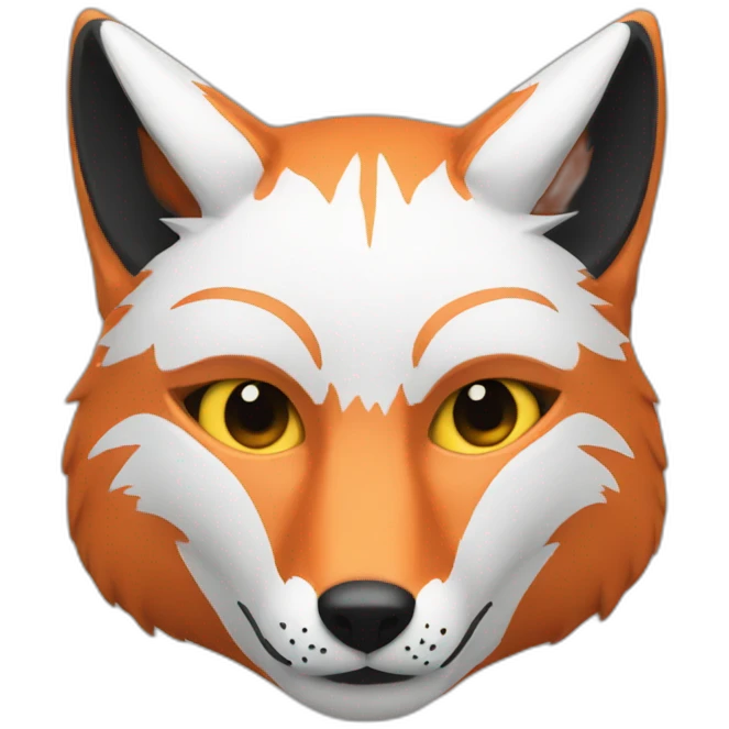 Simplified fox mask emoji