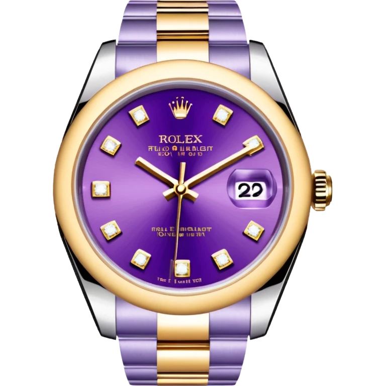 Shine Purple Diamond Rolex emoji