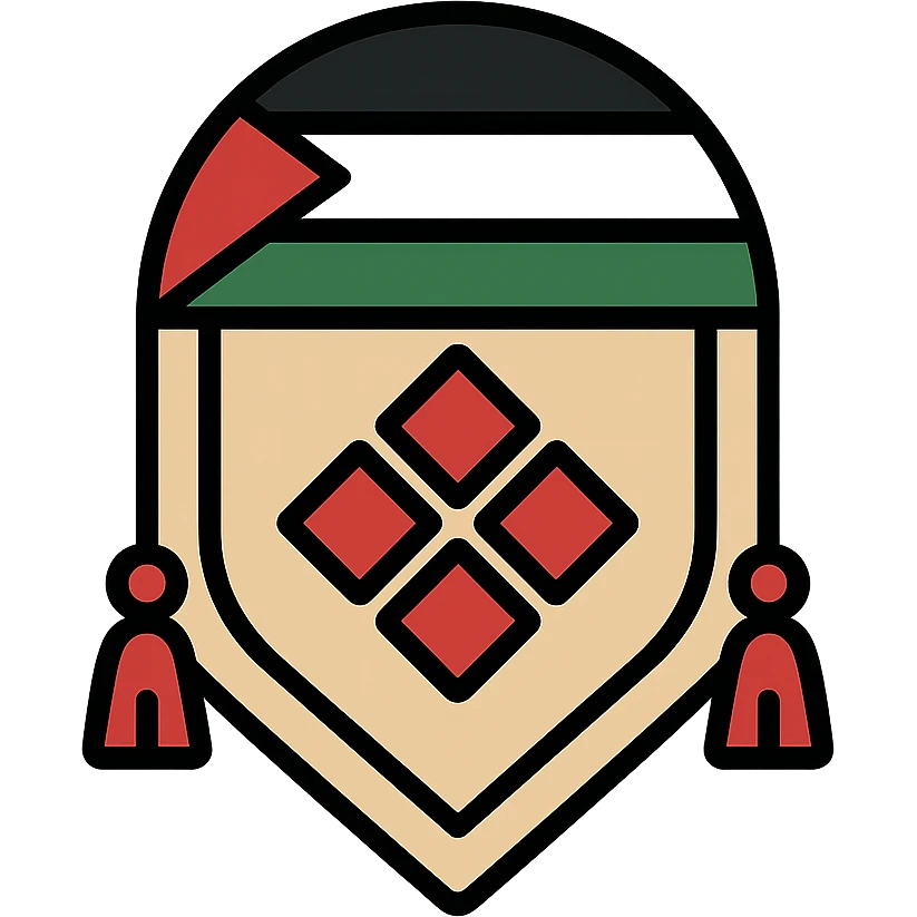 icon representing Palestinian culture with traditional patterns or symbols, clean and minimal emoji